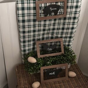 Primitive Country Farmhouse Signs Decor Accents w/ Wooden Framed Final…